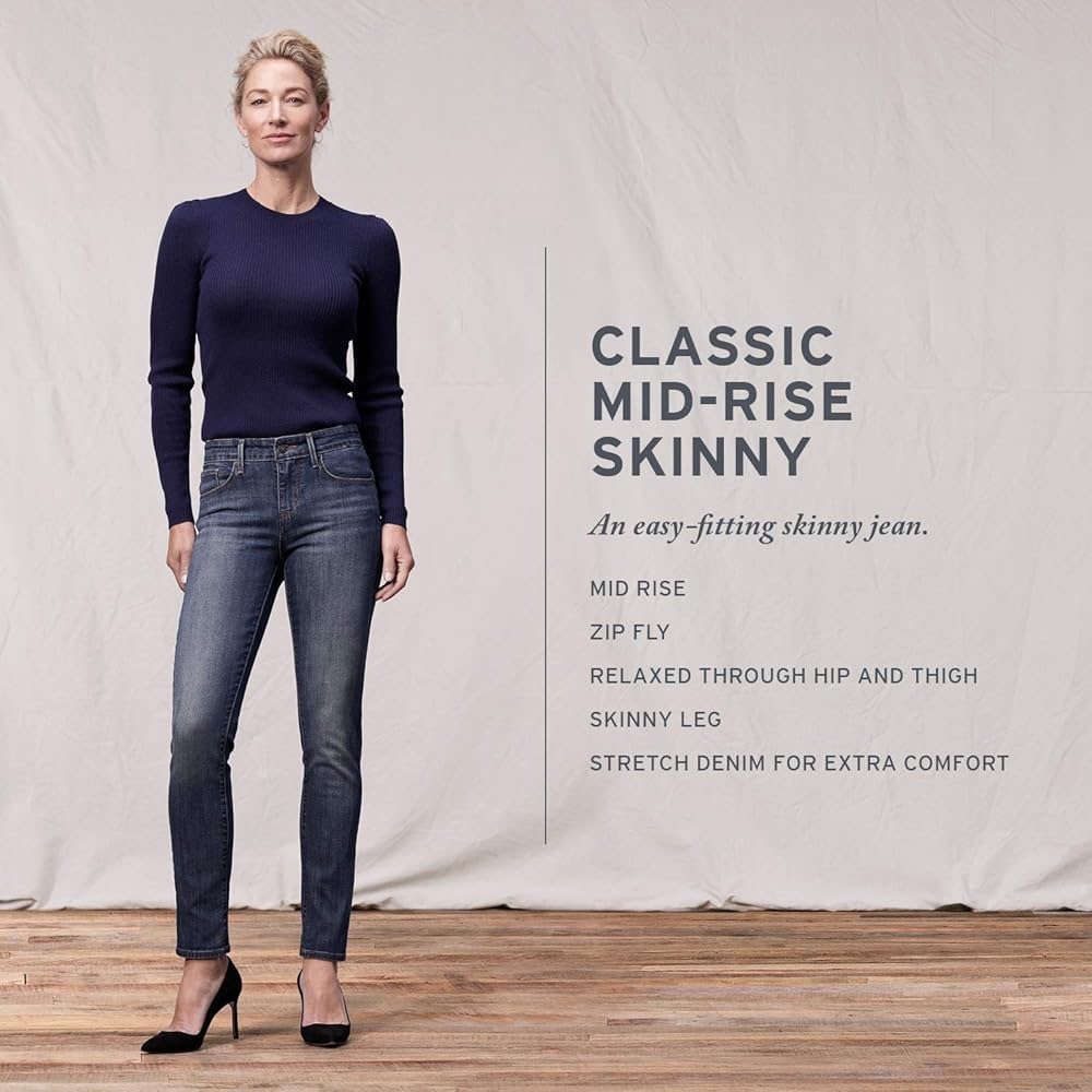 Levi’s mid rise skinny jeans